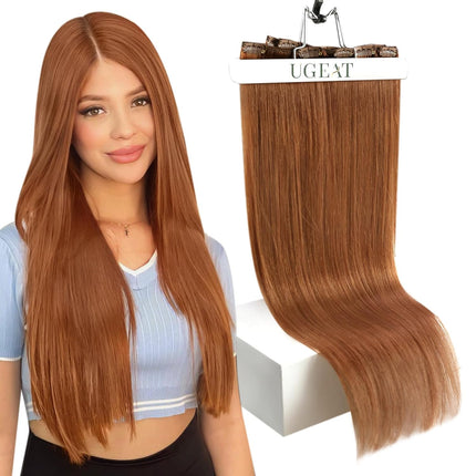 Extensiones de cabello humano con clip de 12 pulgadas