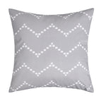 2 pièces 18x18 pouces / Gris avec zigzag carré blanc