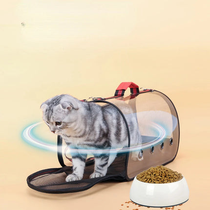 Cage de voyage transparente et portable pour animaux de compagnie