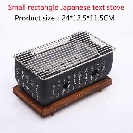 Japanese Mini Grill Household Smokeless Grill Indoor Charcoal Grill Wild Barbecue Tool Full Set - Wnkrs