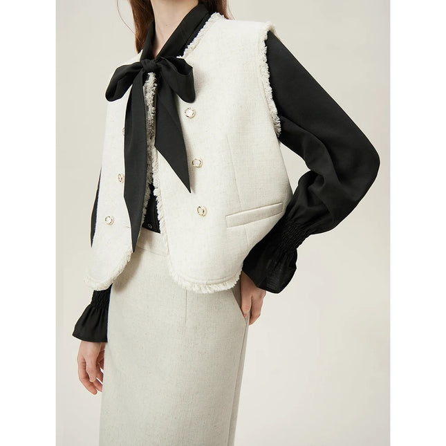 Chaleco cruzado elegante para mujer