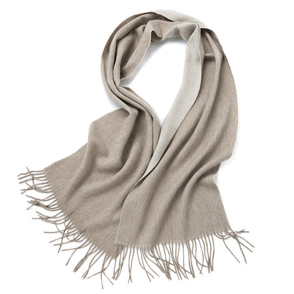 Luxurious Double-Sided Wool Scarf - Cashmere Pashmina Shawl & Wrap