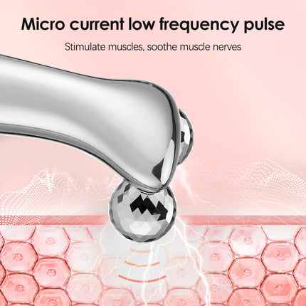 Masajeador facial de microcorriente con rodillo eléctrico 4D