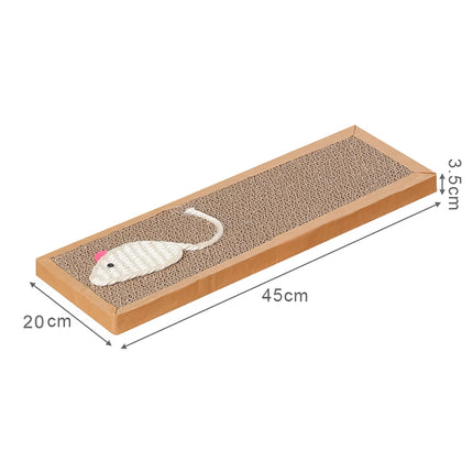 Griffoir pour chat en sisal en forme de souris – Tapis en carton ondulé durable pour chats