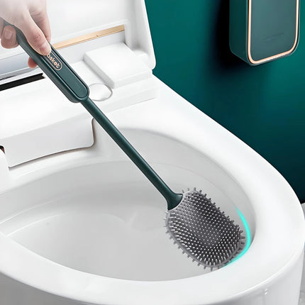 Brosse WC flexible en silicone avec support à séchage rapide