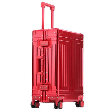 Valise à roulettes en alliage d'aluminium : roulettes pivotantes, verrouillable, plusieurs tailles