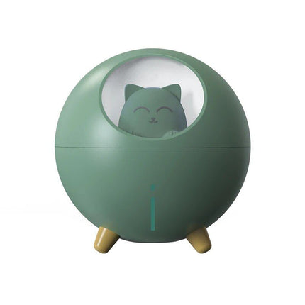 Humidificador ultrasónico Planet Cat con luz LED nocturna de colores