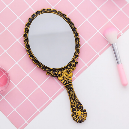 Vintage Floral Handheld Makeup Mirror