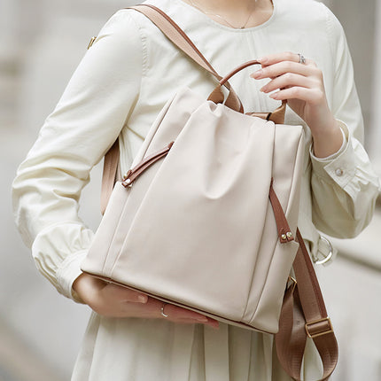 Sac à dos en cuir véritable de grande capacité pour femme