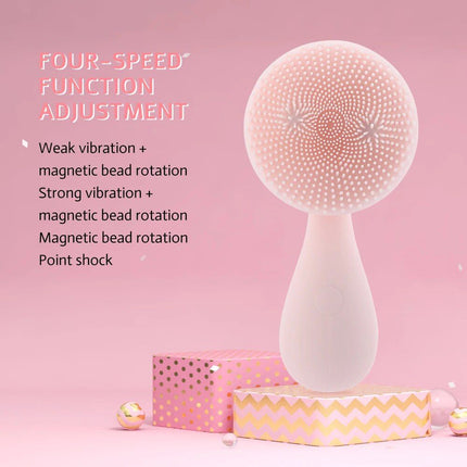 Electric Silicone Facial Cleansing & Massage Brush with Magnetic Charging - Wnkrs