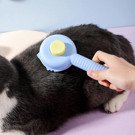 Brosse autonettoyante pour poils de chat et de chien avec élimination des poils en un seul clic