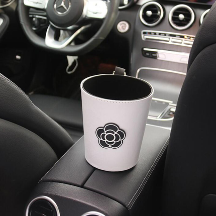 Chic Camellia Car Trash Bin - Compact Garbage Bag for Auto Vent & Headrest - Wnkrs