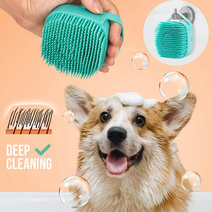 Brosse de bain en silicone pour chien