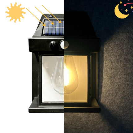 Solar LED Outdoor Vintage Waterproof Motion Sensor Wall Lamp