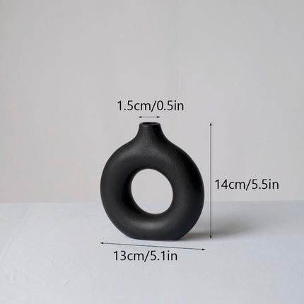 Minimalist Circular Ceramic Vase