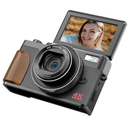 4K 48MP Vlogging Camera with Flip Screen and 16X Digital Zoom