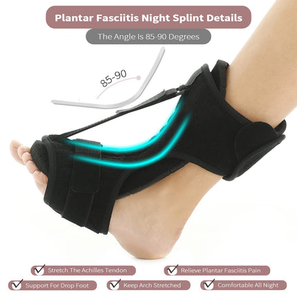 Férula nocturna ajustable para aliviar la fascitis plantar