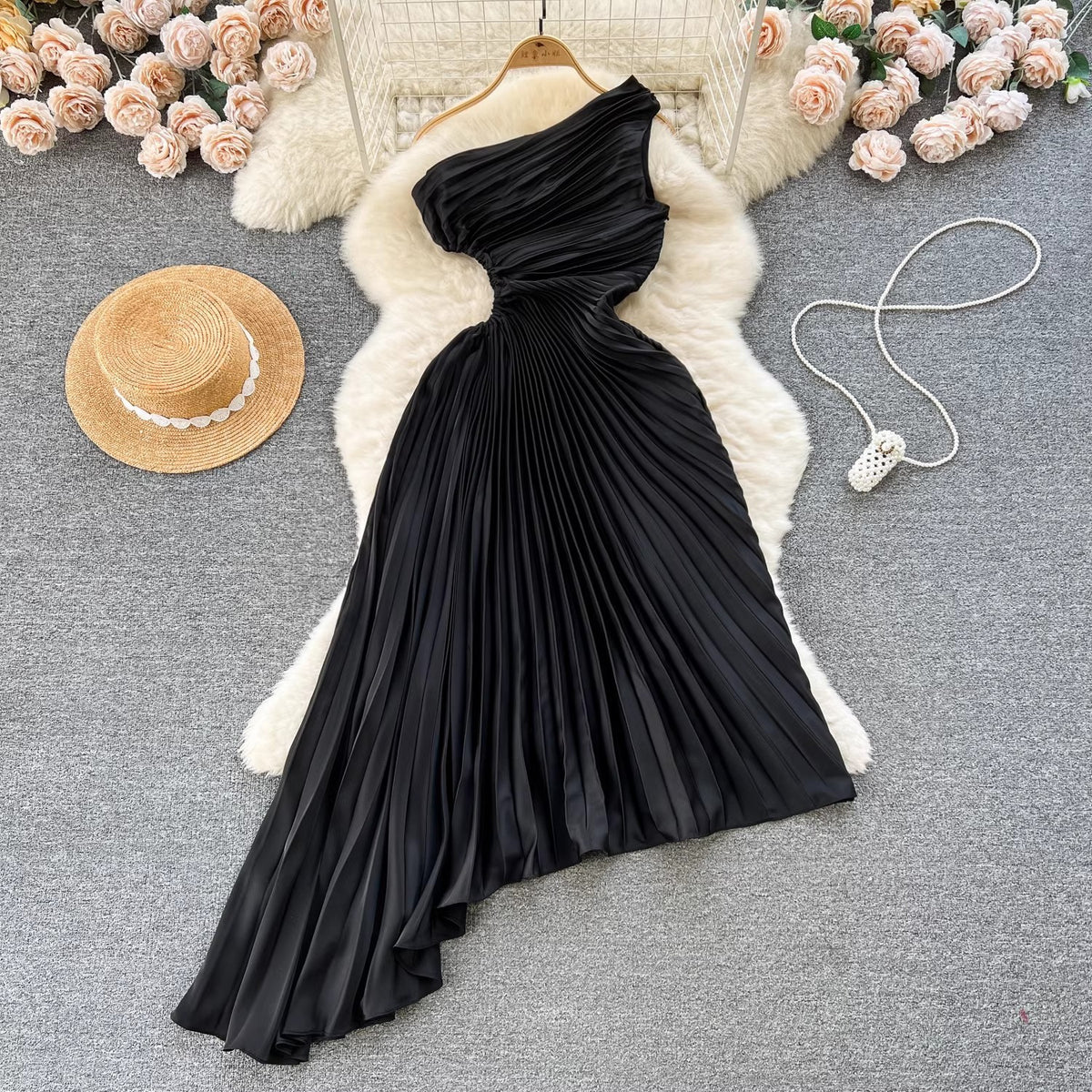 Slim Fit Irregular Hollow-out Dress Women
