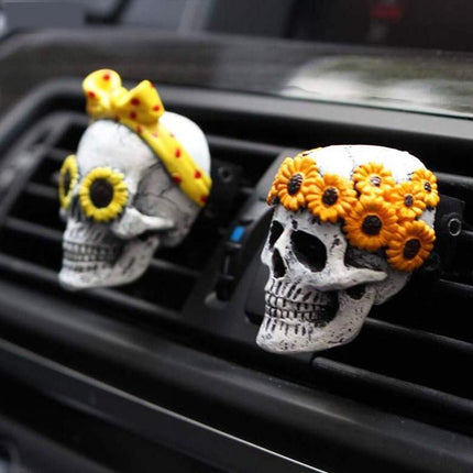 Creative Car Air Freshener Resin Skull For Auto Air Conditioning - Wnkrs