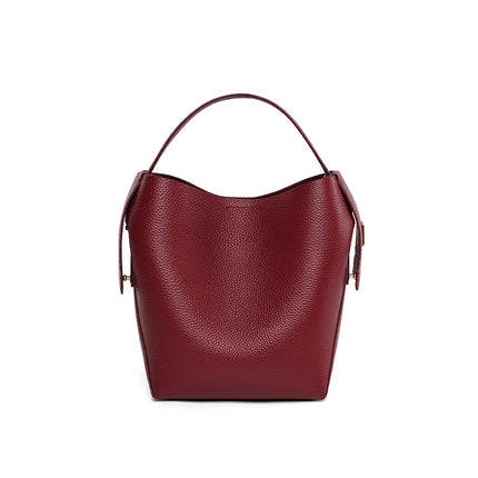 Sac seau en cuir véritable pour femme, sac à bandoulière et à bandoulière