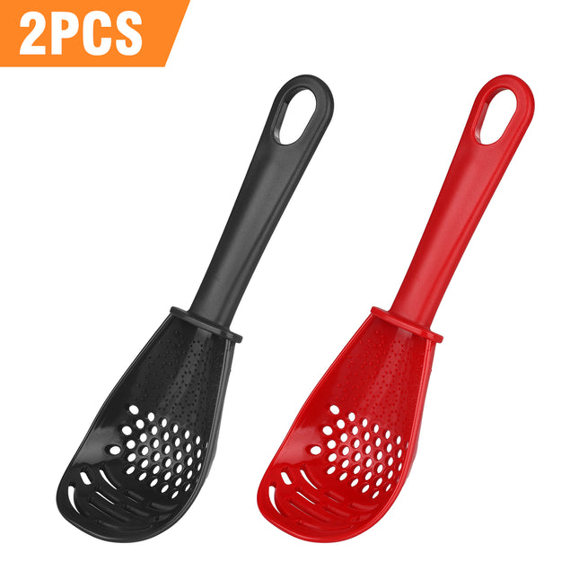 2PCS Kitchen Cooking Spoon Tool Multifunction Scoop Soup Skimmer Heat Resistant Kitchen Cooking Spoon - Wnkrs