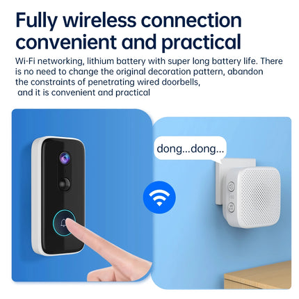 Wireless WiFi Video Doorbell Chime with Remote Control