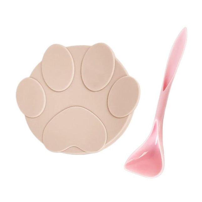 Couvercle et cuillère en silicone 2 en 1 pour aliments pour animaux de compagnie