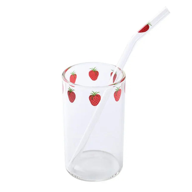 Kawaii Strawberry Glass Cup