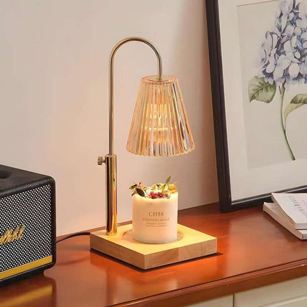 Lámpara retro para calentar velas con luz LED y aromaterapia regulable