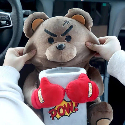 Cute Cartoon 2-in-1 Car Tissue & Trash Holder - Multi-functional Armrest Storage Accessory - Wnkrs