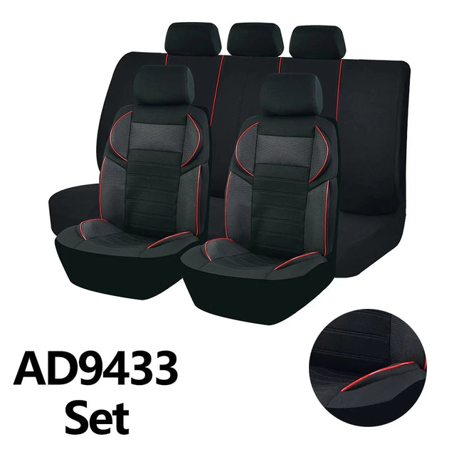 Fundas de asiento de coche de esponja universal de 4 mm con diseño 5D: se adaptan a la mayoría de los automóviles, camiones y SUV