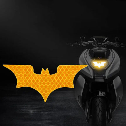 Bat Shape Reflective Safety Stickers for Vehicles & Helmets - Wnkrs