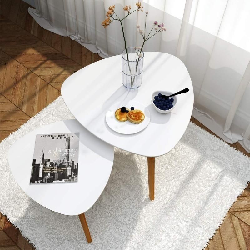 Modern Minimalist Bamboo Nesting End Tables