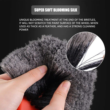 Effortless Wheel Cleaning Brush with Soft Bristles and Ergonomic Handle - Wnkrs