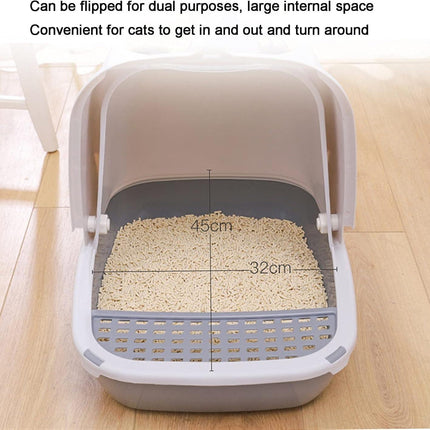 Caja de arena para gatos con forma de concha de monstruo pequeño