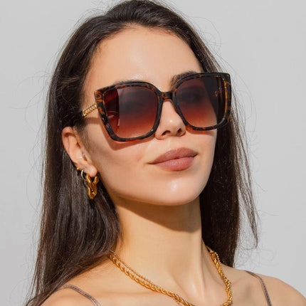 Gafas de sol cuadradas de gran tamaño de lujo para mujer