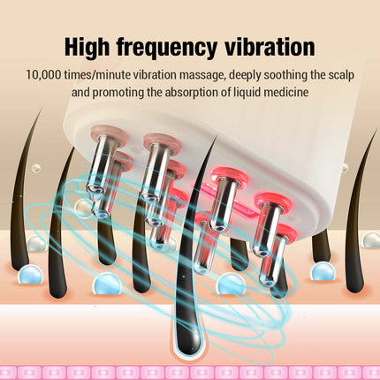 Peine masajeador con vibración eléctrica