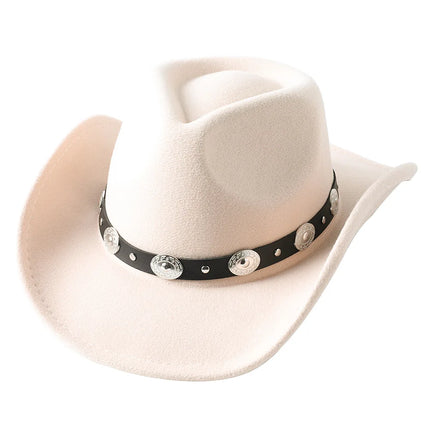 Sombrero fedora de vaquero unisex engrosado: accesorio elegante para otoño e invierno