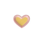 S / Coeur jaune rose