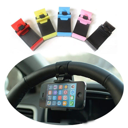 Universal Car & Bike Steering Wheel Phone Mount - GPS/Navigation Holder - Wnkrs