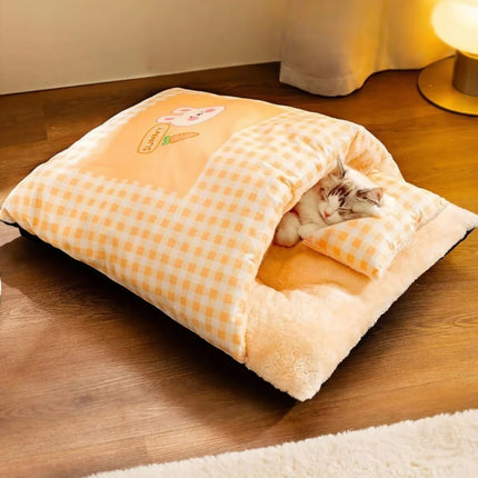 Lit douillet en peluche pour chat et chien