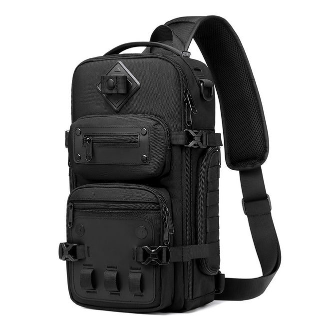 Bolso bandolera deportivo de gran capacidad para exteriores con diseño táctico
