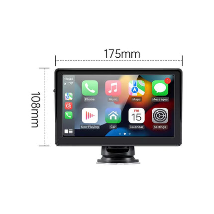 Reproductor multimedia universal para coche con pantalla táctil de 7" con CarPlay inalámbrico y Android Auto