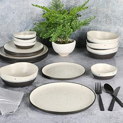 16-Piece Double Bowl Dinnerware Set - Wnkrs