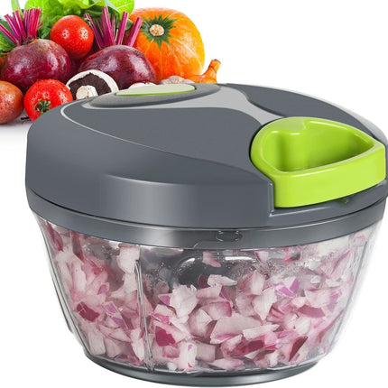 Hand Pull Chopper Vegetable Fruit Cutter Food Onion Veggie Dicer Slicer Kitchen - Wnkrs