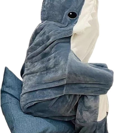 Home Soft Flannel Shark Blanket Hoodie - Wnkrs