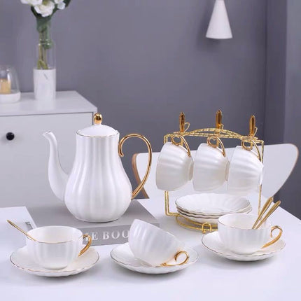 Gold Painted Living Room Coffee Cup Tea Set Tea Cup Set - Wnkrs