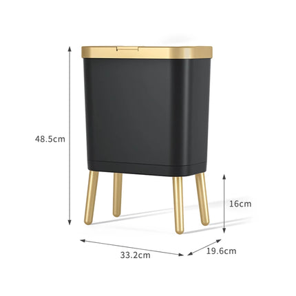 Golden Luxury High-Foot Trash Can