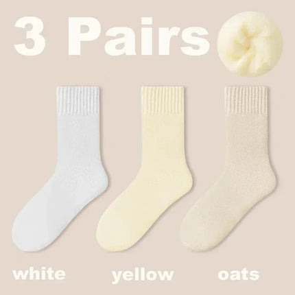 Lot de 3 paires de chaussettes confortables en laine pour femme