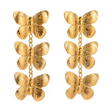 Exquisite Stainless Steel Butterfly Stud Earring